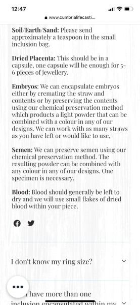 Semen jewellery