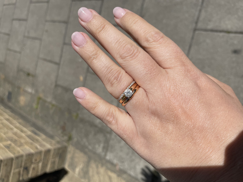 .. to ask to see your engagement & wedding rings? :D