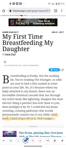 A transwoman feeding their new born baby with their own milk..