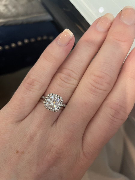.. to ask to see your engagement & wedding rings? :D
