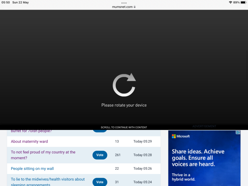 Ad covering whole page