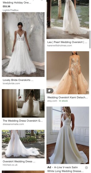 To ask what you’d do? Wedding dress related. 