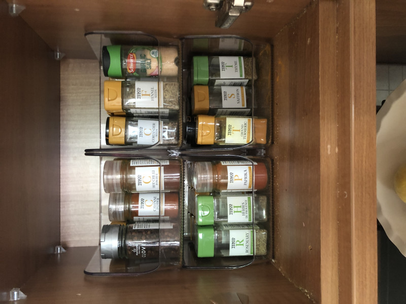 Show me how you store your herbs and spices?