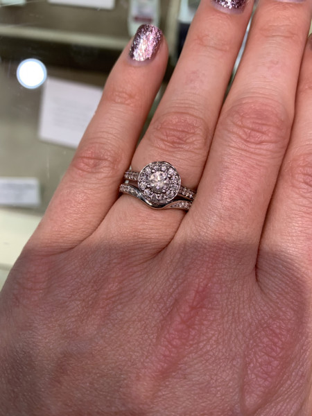 .. to ask to see your engagement & wedding rings? :D