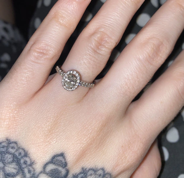 .. to ask to see your engagement & wedding rings? :D