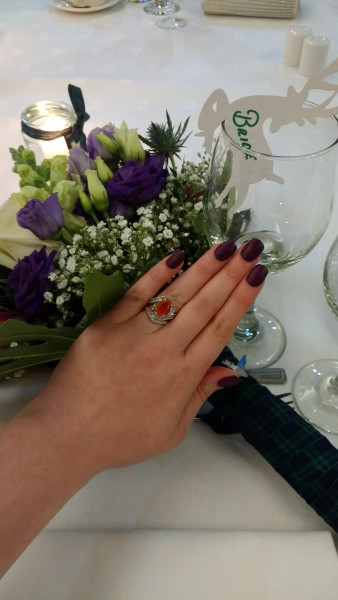 .. to ask to see your engagement & wedding rings? :D