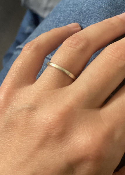 .. to ask to see your engagement & wedding rings? :D