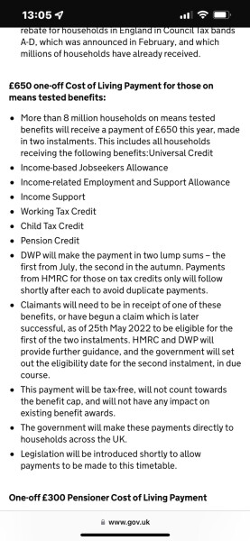 Cost of Living mini budget. 