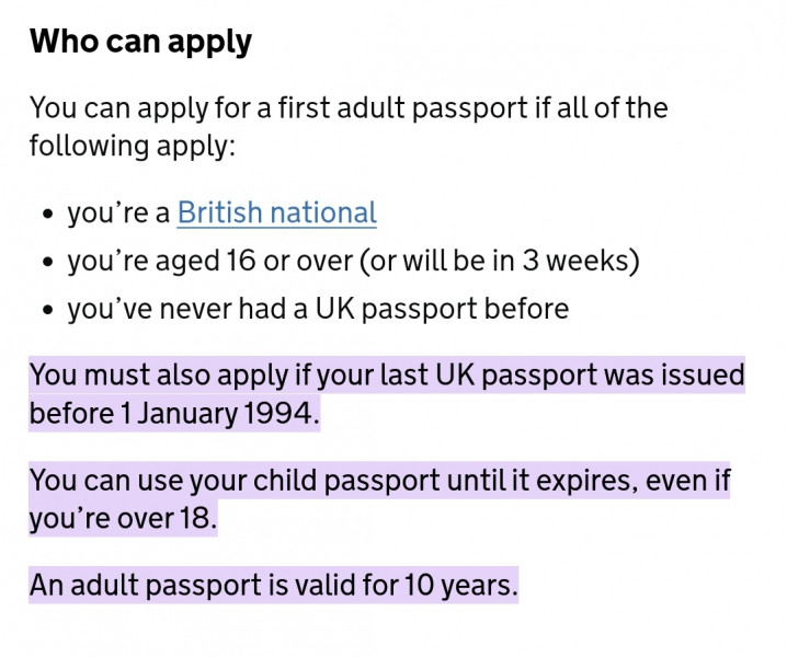 Can an 18 year old travel on child passport