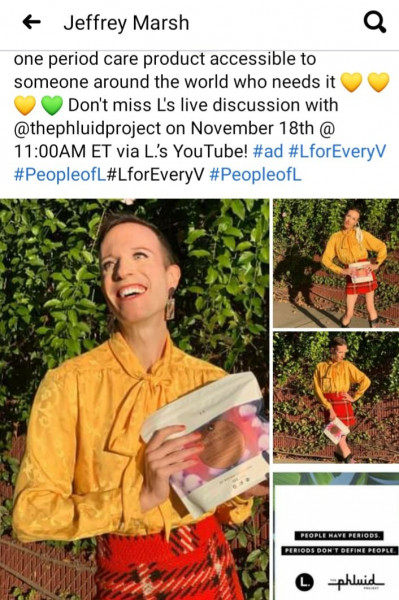 Transwoman claims Tampax have offered sponsorship