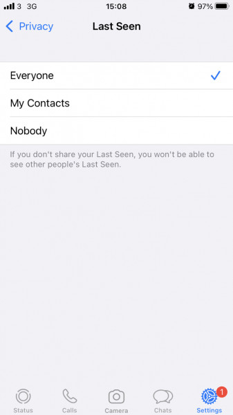 Is there a way to stop me showing “online” on WhatsApp?