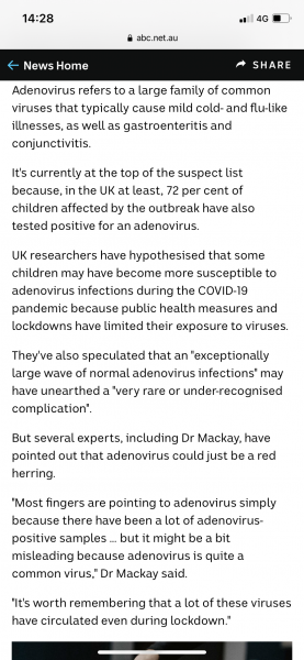 Hepatitis outbreak in children