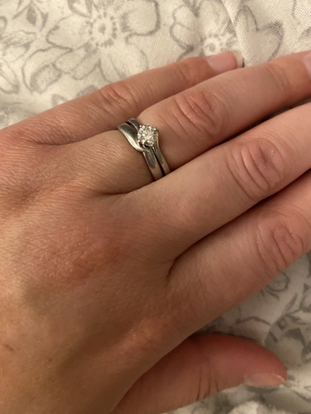 .. to ask to see your engagement & wedding rings? :D