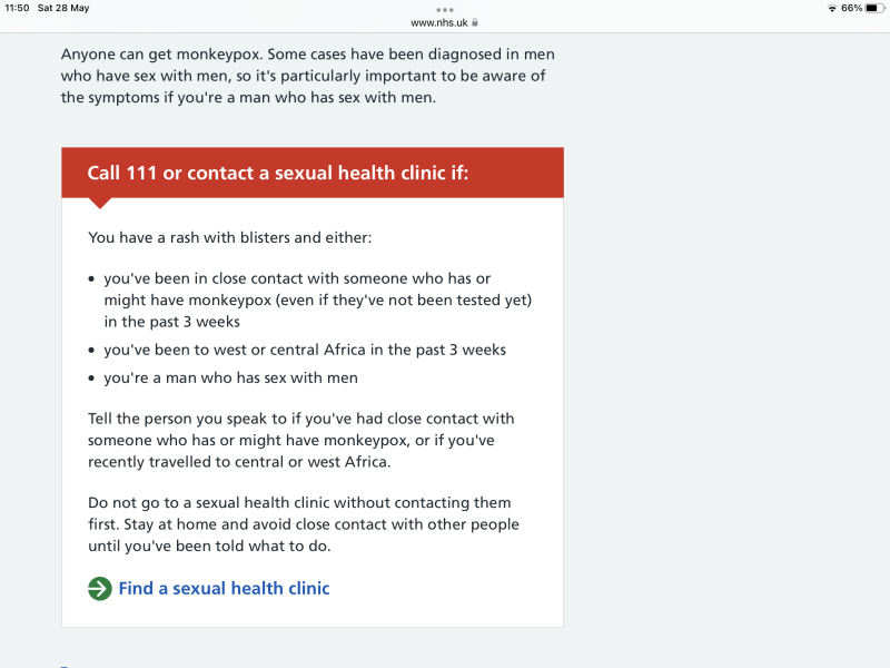 The NHS responded to my query about erasing women from their website