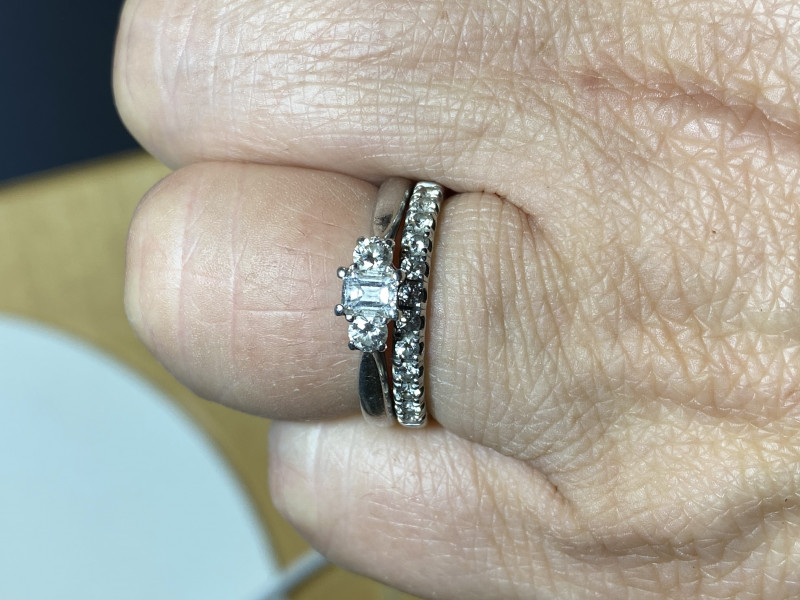.. to ask to see your engagement & wedding rings? :D