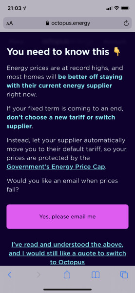 Electricity company upping direct debit from £200 to £1150 a month