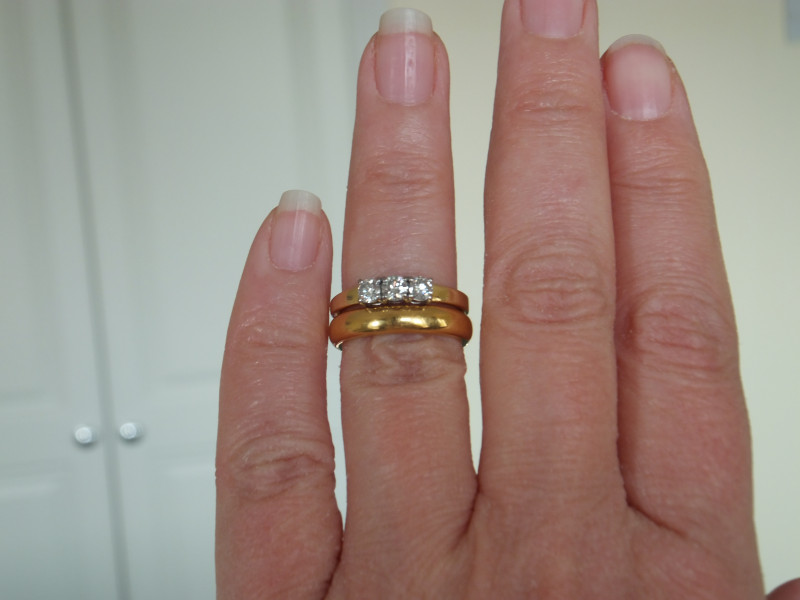 .. to ask to see your engagement & wedding rings? :D