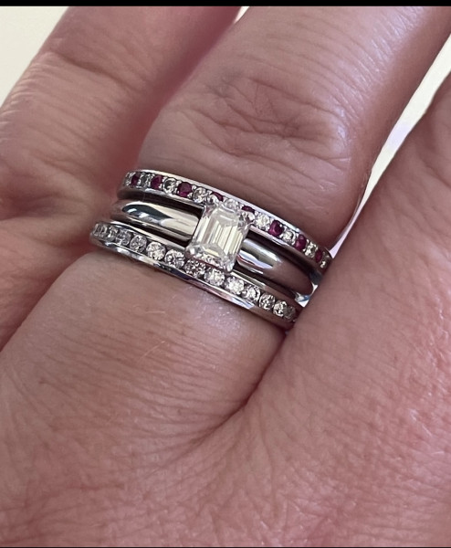 .. to ask to see your engagement & wedding rings? :D