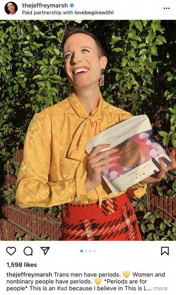 Transwoman claims Tampax have offered sponsorship