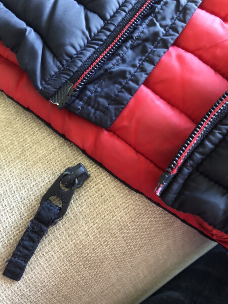 Can anyone give advice on how I can repair my son's jacket?