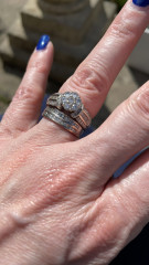 .. to ask to see your engagement & wedding rings? :D