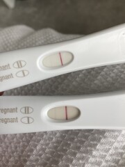 Tests going fainter- chemical but no period? 
