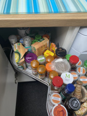 Show me how you store your herbs and spices?