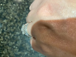 .. to ask to see your engagement & wedding rings? :D
