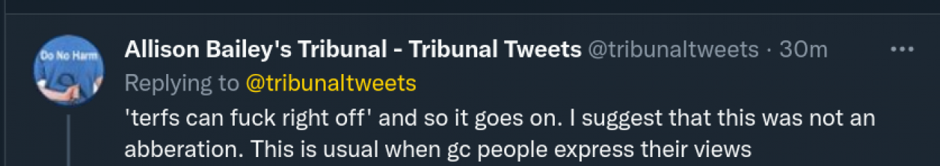 Allison Bailey v Stonewall - Employment Tribunal hearing Thread 3