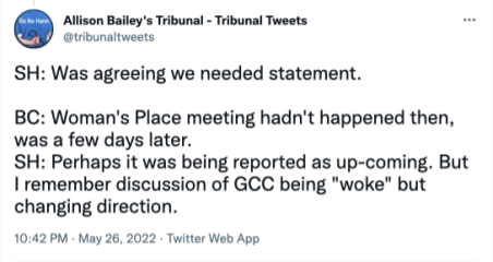 Allison Bailey v Stonewall - Employment Tribunal hearing Thread 16