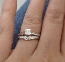 .. to ask to see your engagement & wedding rings? :D