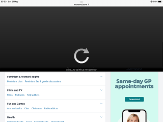 Ad covering whole page