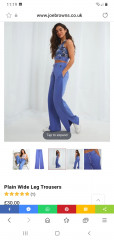 Soft waisted wide leg trousers for a pear