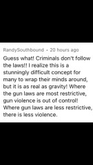 Not to understand resistance to gun control