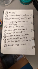 Boring meal planning for somewhat fussy eaters
