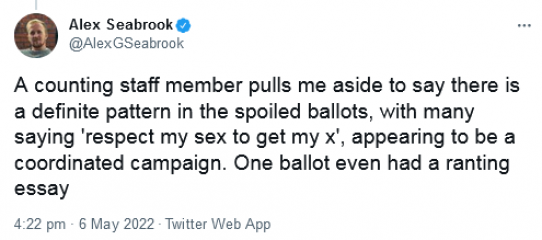Local elections and sex/gender/trans issues