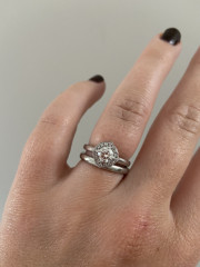 .. to ask to see your engagement & wedding rings? :D