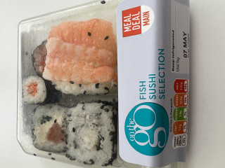 Smoked salmon/supermarket sushi 