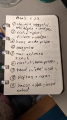 Boring meal planning for somewhat fussy eaters