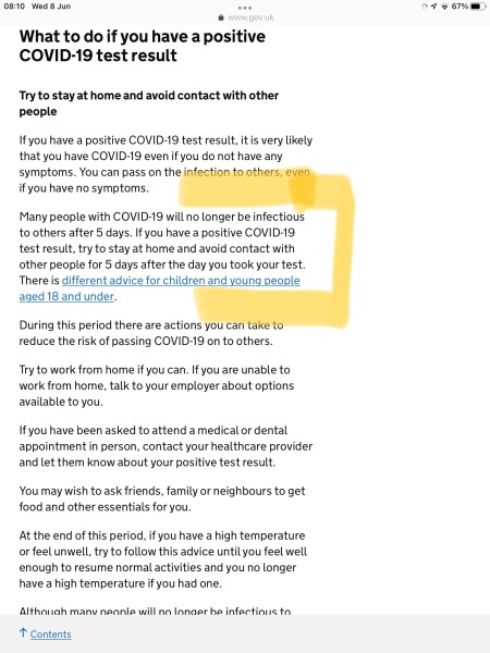 Working with positive test