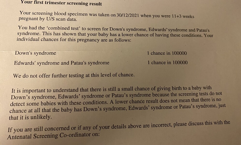Blood screening test - opinions ?
