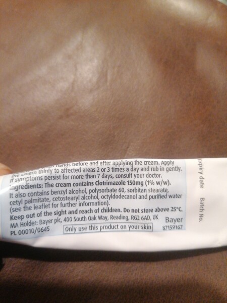 To apply athletes foot cream to labia? 