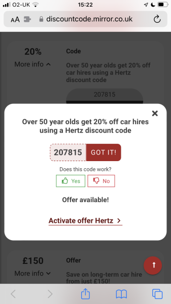 Aibu to use someone's discount code for Hertz?