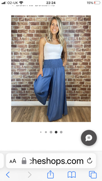 Wide leg trousers (or cropped but wide)but cheap