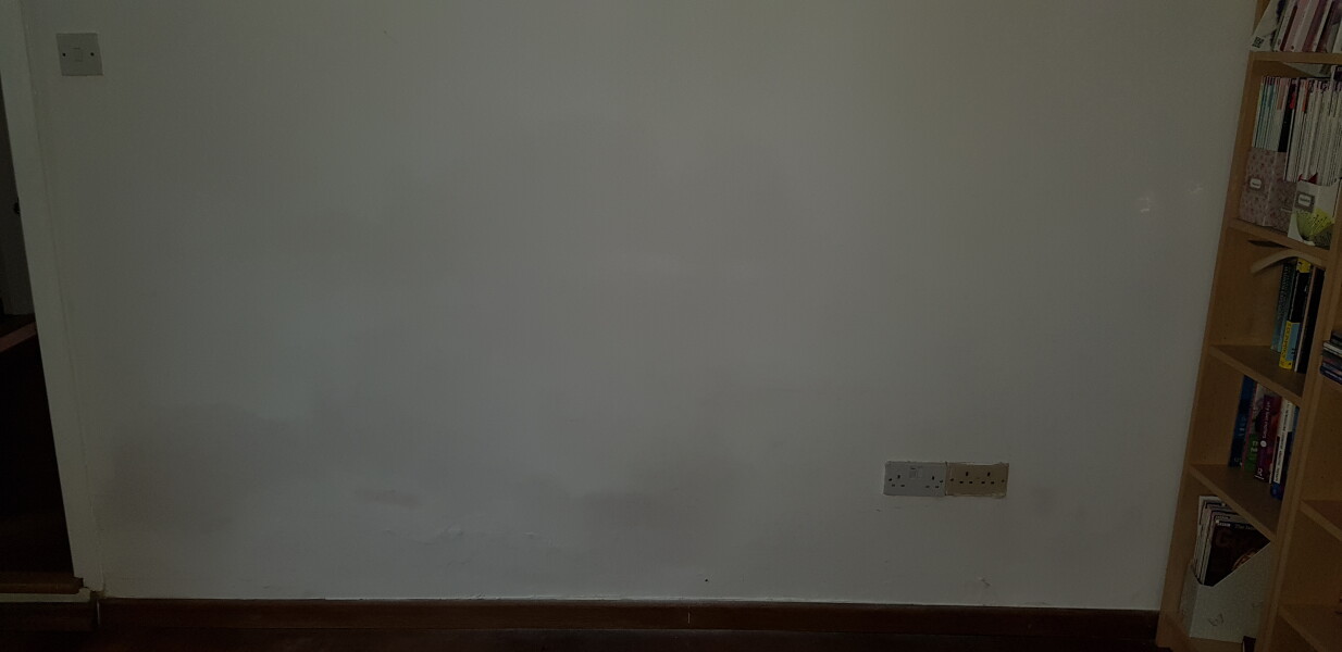Rising damp patch on interior wall