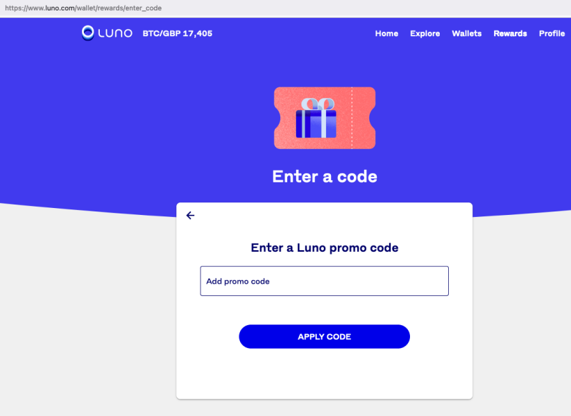 £10 of Bitcoin giveway from Luno 