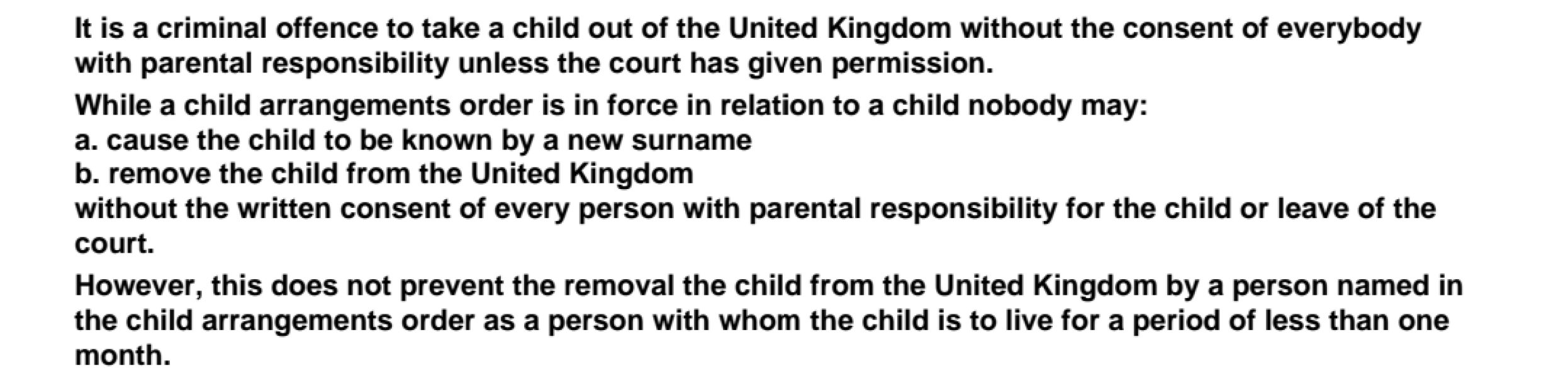 Court order holiday confusion