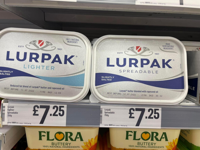 The price of butter!!!!!