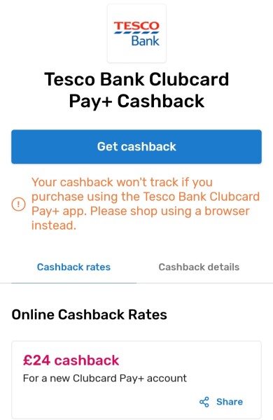 Free £29 sign up to tesco clubcard pay 