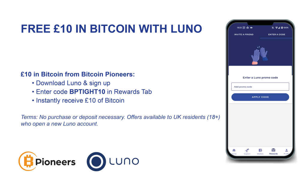 Free Gift of £10 in Bitcoin from Bitcoin Pioneers